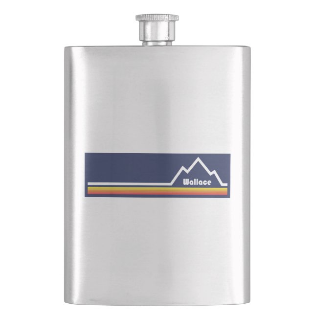 Wallace Idaho Hip Flask (Front)
