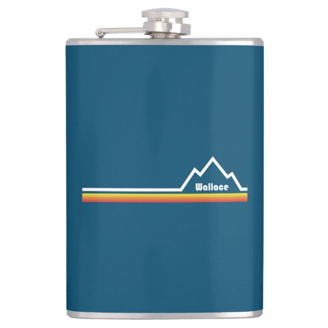 Wallace Idaho Hip Flask (Front)