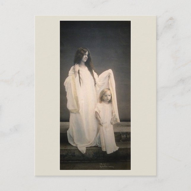 Wallace Nutting THE GUARDIAN MOTHER postcard (Front)