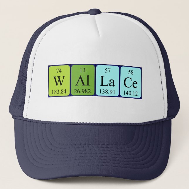Wallace periodic table name hat (Front)