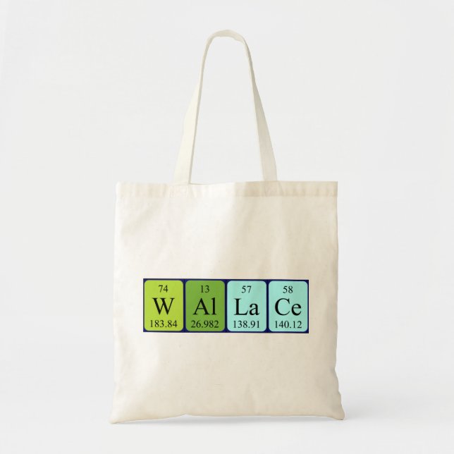 Wallace periodic table name tote bag (Front)