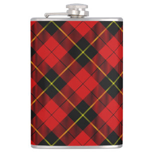 Wallace Red Tartan Hip Flask