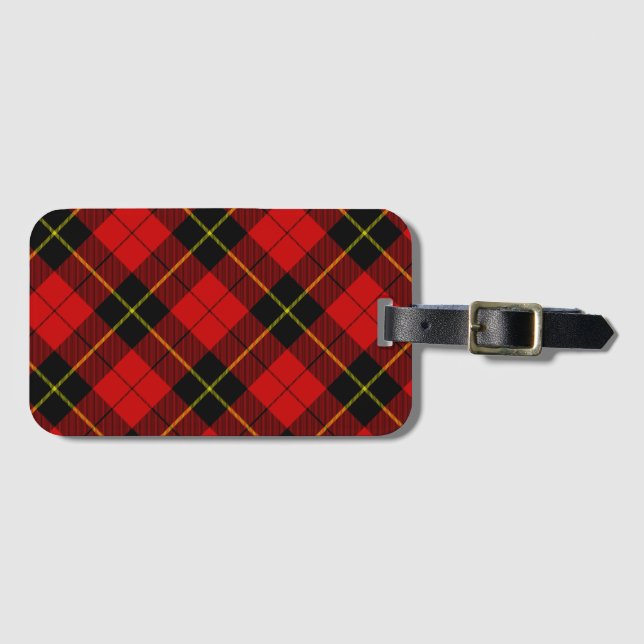 Wallace Red Tartan Luggage Tag (Front Horizontal)