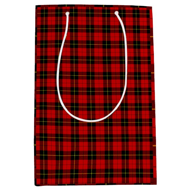 Wallace Red Tartan Medium Gift Bag (Front)