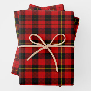Wallace Red Tartan Wrapping Paper Sheet