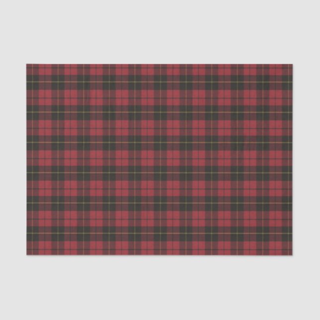 Wallace Red Weathered Original Scottish Tartan Tissue Paper (Front)