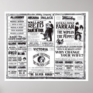Wallace Reid 1920 vintage movie ad poster