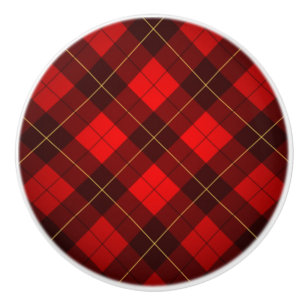 Wallace tartan background ceramic knob