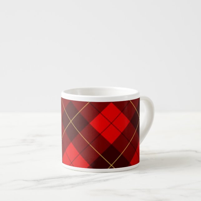 Wallace tartan background espresso cup (Front Right)