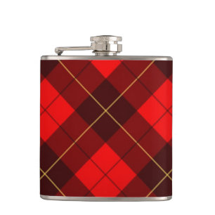 Wallace tartan background hip flask