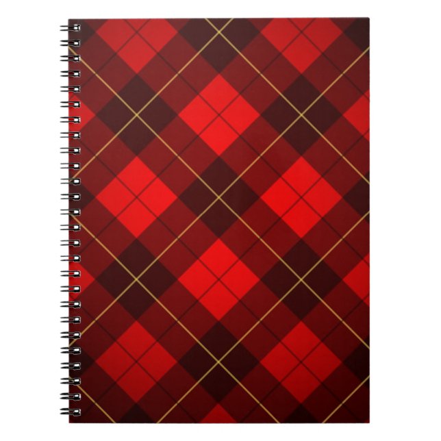 Wallace tartan background notebook (Front)