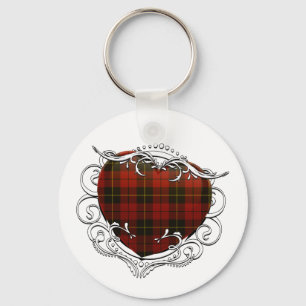 Wallace Tartan Heart Key Ring