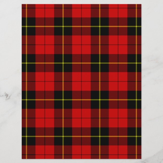 Wallace tartan red black plaid (Front)