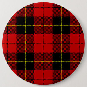 Wallace tartan red black plaid 6 cm round badge