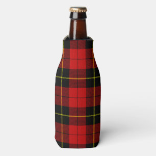Wallace tartan red black plaid bottle cooler