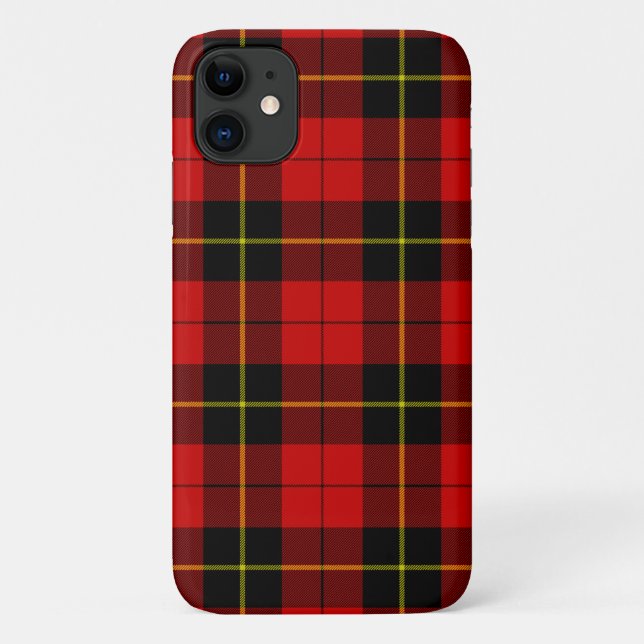 Wallace tartan red black plaid Case-Mate iPhone case (Back)