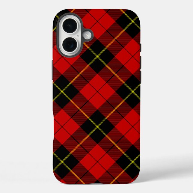 Wallace tartan red black plaid Case-Mate iPhone case (Back)