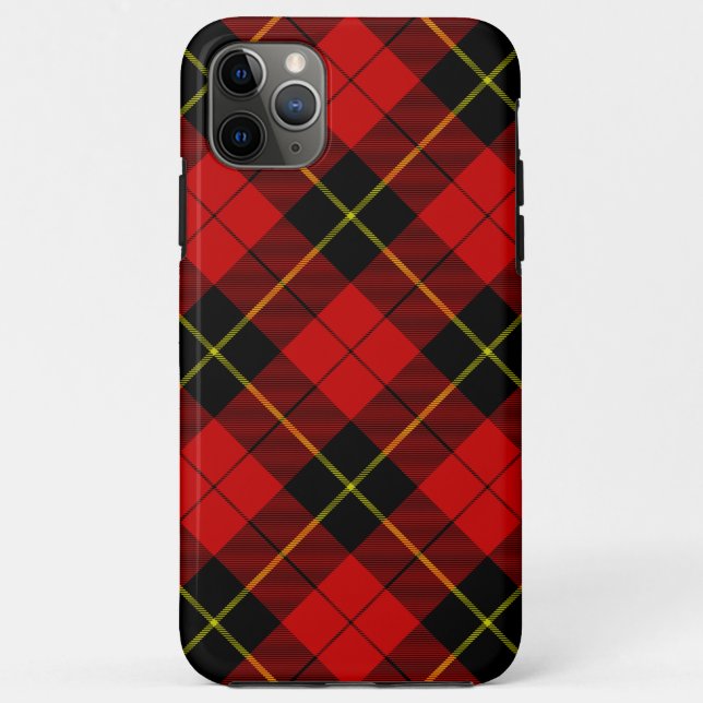 Wallace tartan red black plaid Case-Mate iPhone case (Back)