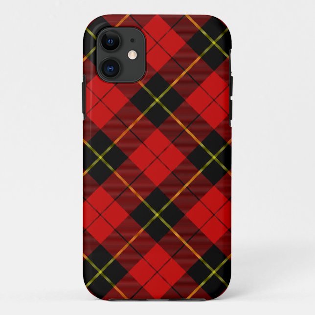 Wallace tartan red black plaid Case-Mate iPhone case (Back)