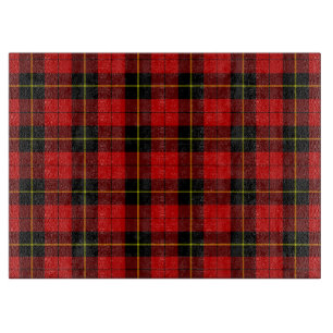 Wallace tartan red black plaid cutting board