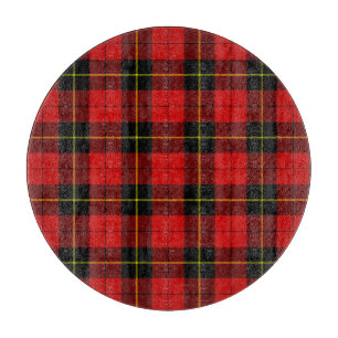 Wallace tartan red black plaid cutting board