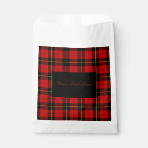 Wallace tartan red black plaid favour bags