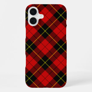Wallace tartan red black plaid iPhone 16 plus case