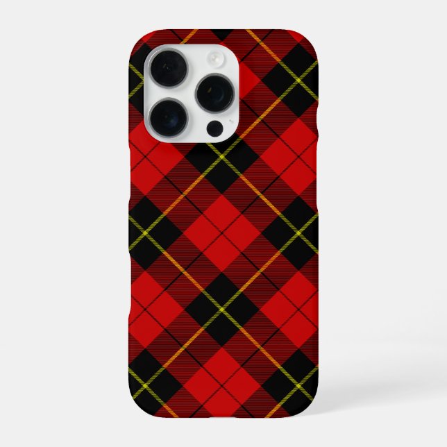 Wallace tartan red black plaid iPhone case (Back)