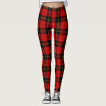 Wallace tartan red black plaid leggings<br><div class="desc">Wallace clan tartan red black plaid</div>