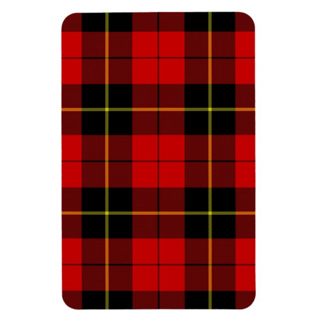 Wallace tartan red black plaid magnet (Vertical)