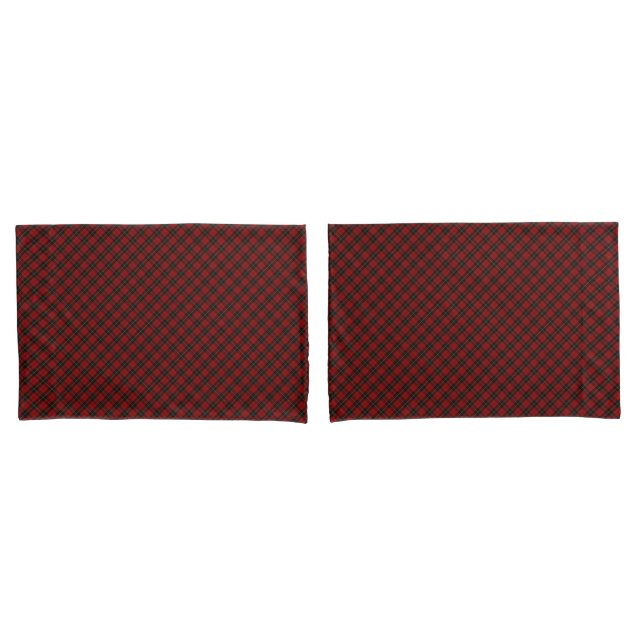 Wallace Tartan Scottish Clan Plaid Pattern Pillowcase (Front-Set)