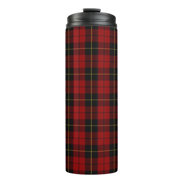 Wallace Tartan Scottish Clan Plaid Pattern Thermal Tumbler (Front)