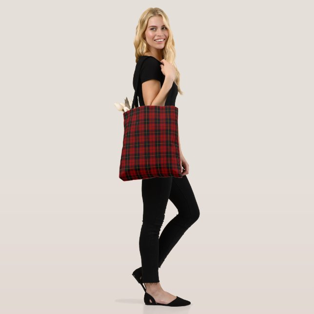 Wallace Tartan Scottish Clan Plaid Pattern Tote Bag (On Model)