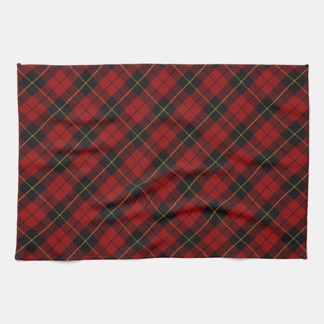 Wallace Tartan Scottish Clan Plaid Tea Towel (Horizontal)