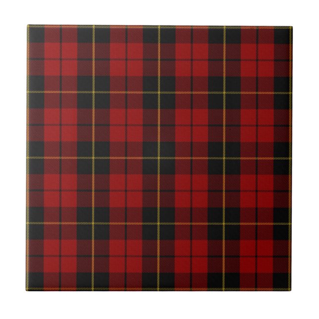 Wallace Tartan Scottish Clan Plaid Tile (Front)