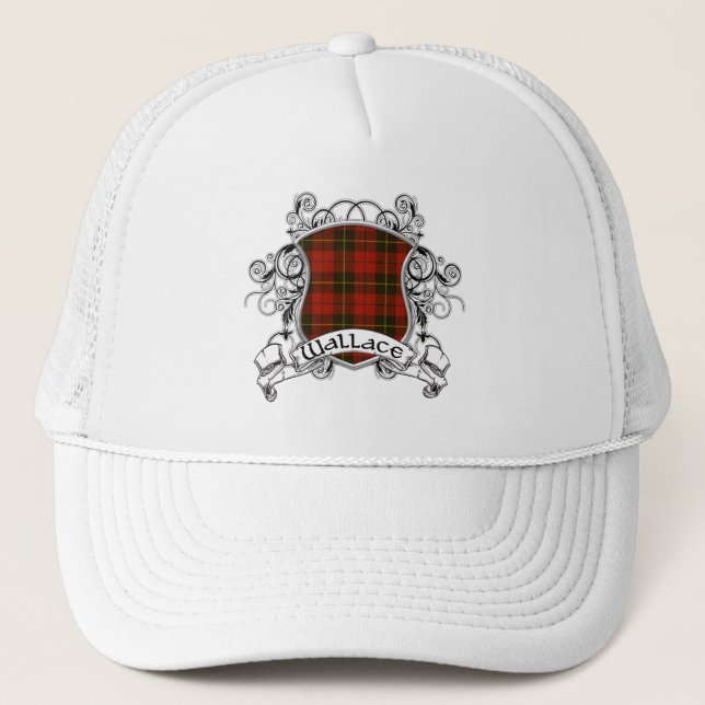 Wallace Tartan Shield Trucker Hat (Front)