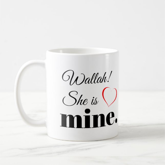 wallah muslim husband wife gifts coffee mug (Left)