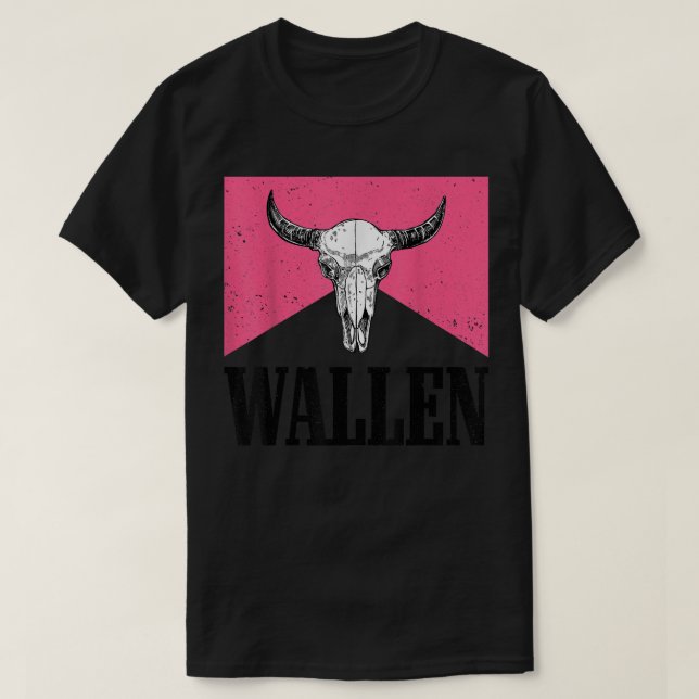 Wallen Western Cow Skull  Merch Cute Outfit  T-Shirt (Design Front)