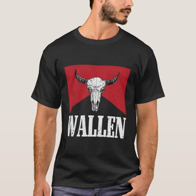 Wallen Western Wallen Bullhead Cow Wallen T-Shirt (Front)