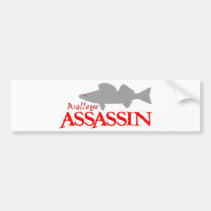 WALLEYE ASSASSIN BUMPER STICKER