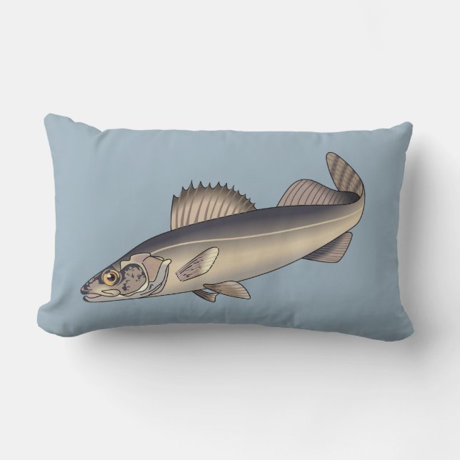 Walleye Fish Lumbar Cushion (Front)