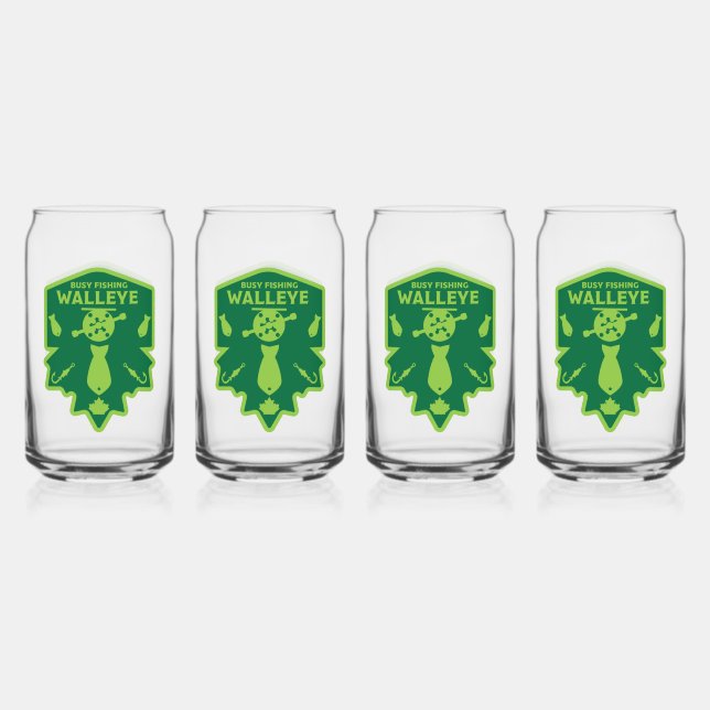 Walleye Fishing Canada Can Glass (Front)