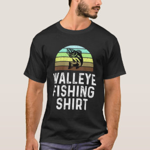Walleye Fishing  Fisherman Fish Lake Sunset T-Shirt