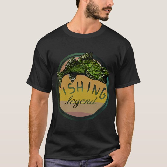 Walleye Fishing Legend T-Shirt (Front)