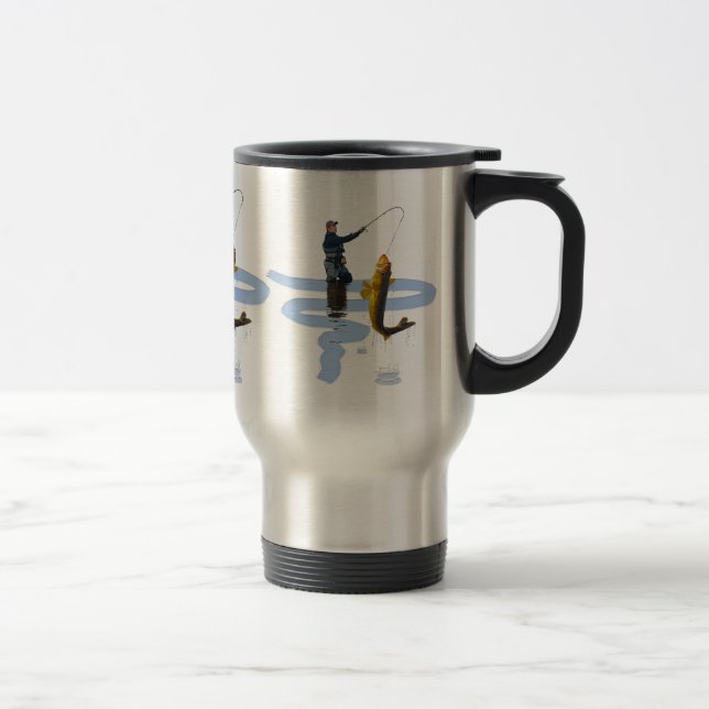 Walleye Fishing Outdoor Fisherman's Sporting Gift Travel Mug (Right)