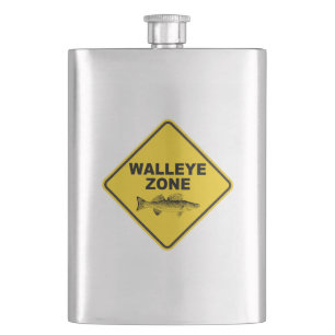 Walleye Fishing Zone Hip Flask