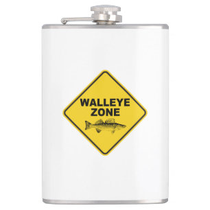 Walleye Fishing Zone Hip Flask