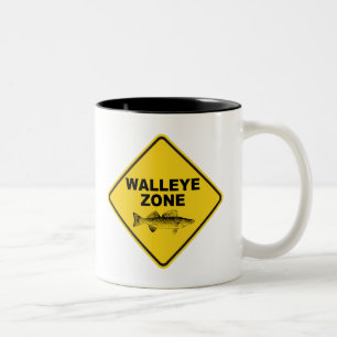 Walleye Fishing Zone Two-Tone Coffee Mug