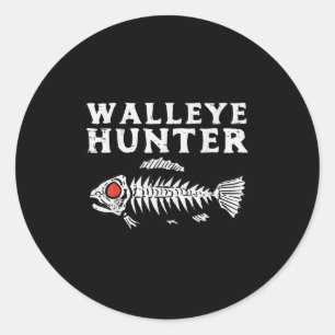 Walleye Hunter Fishing Fish Lover Fisherman Men Wo Classic Round Sticker
