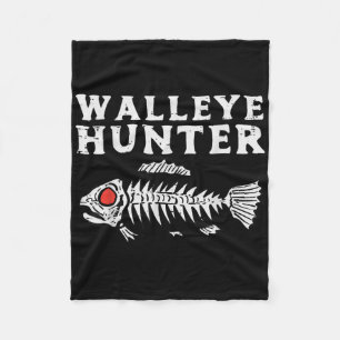 Walleye Hunter Fishing Fish Lover Fisherman Men Wo Fleece Blanket